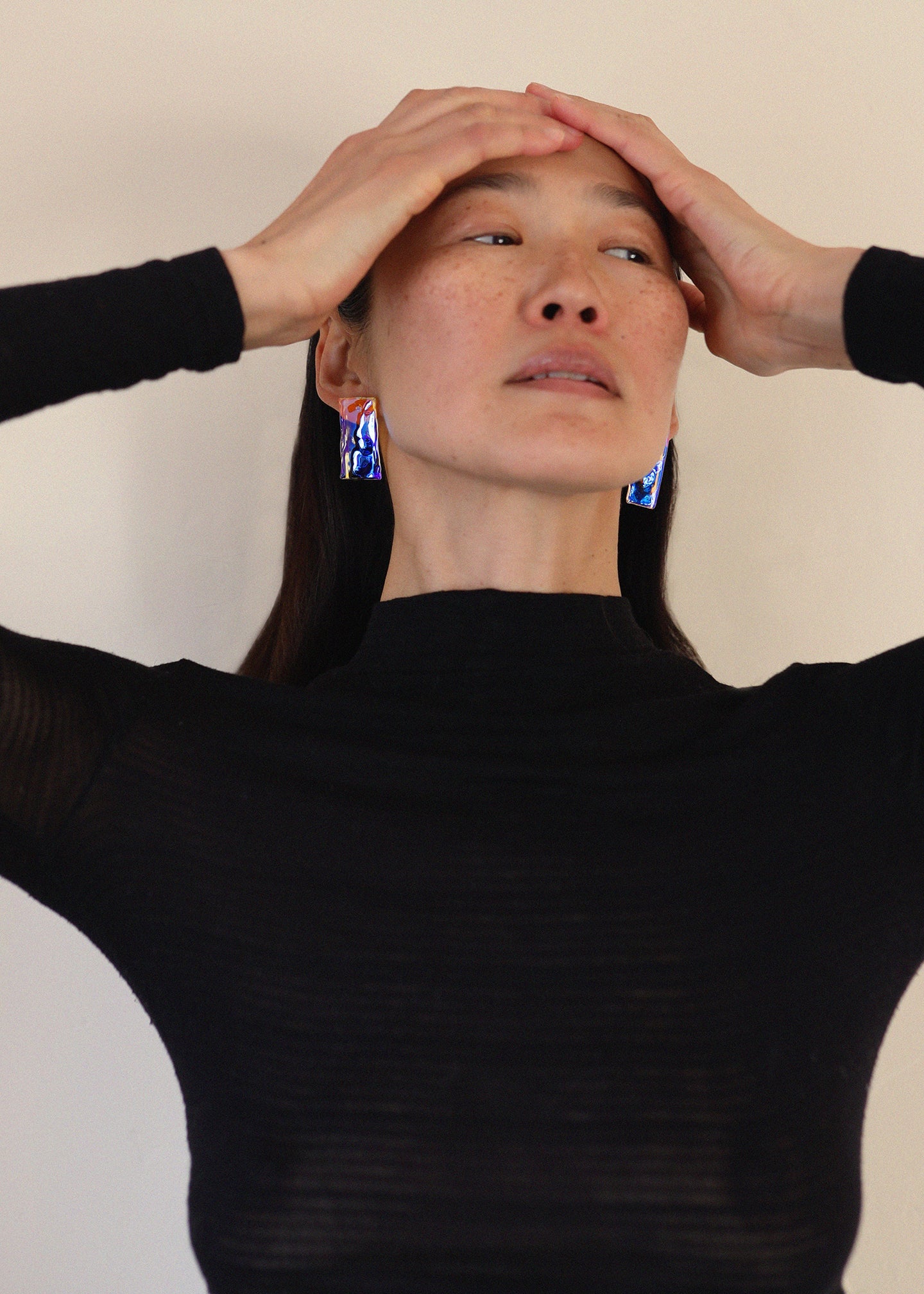 RIVER ENIGMA HANDCRAFTED HOLOGRAM GLASS EARRINGS