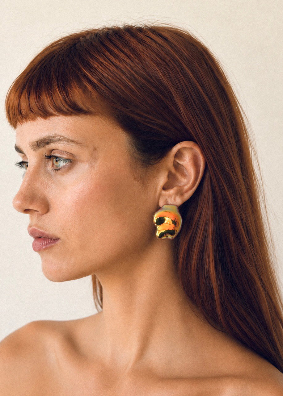 ENIGMA ORANGE SUNSET GLASS EARRINGS