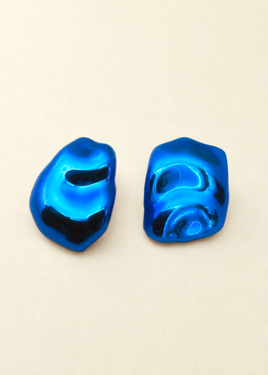 ENIGMA ELECTRIC BLUE GLASS EARRINGS